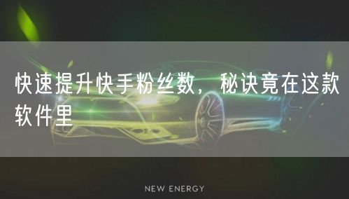 快速提升快手粉丝数,秘诀竟在这款软件里