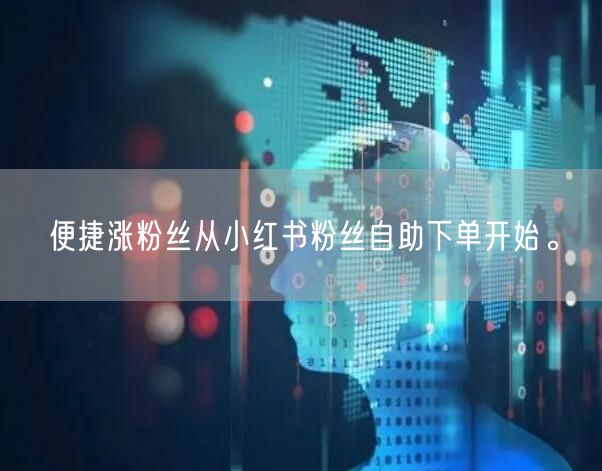 便捷涨粉丝从小红书粉丝自助下单开始。