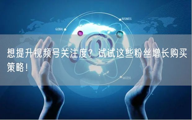 想提升视频号关注度？试试这些粉丝增长购买策略！