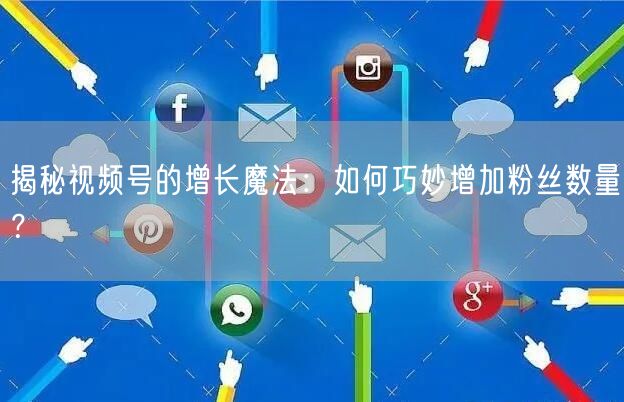 揭秘视频号的增长魔法：如何巧妙增加粉丝数量？