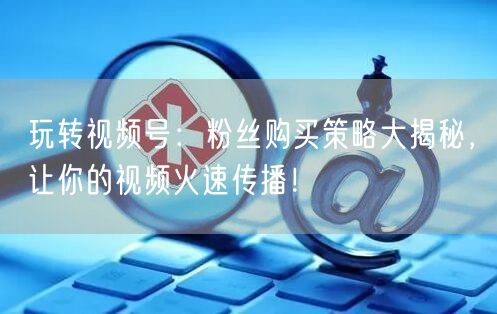 玩转视频号：粉丝购买策略大揭秘，让你的视频火速传播！