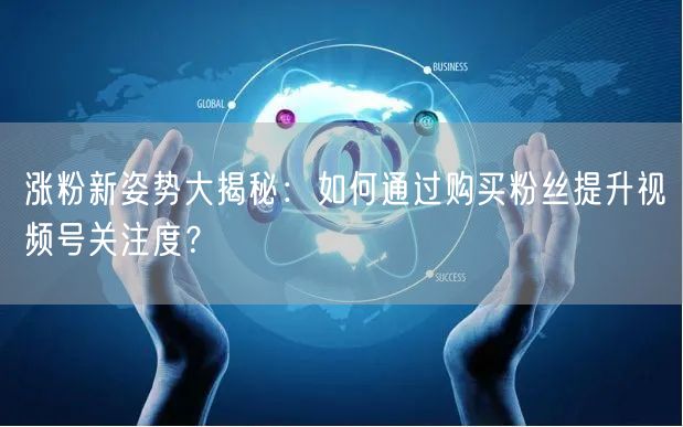 涨粉新姿势大揭秘：如何通过购买粉丝提升视频号关注度？