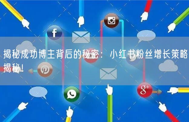 揭秘成功博主背后的秘密：小红书粉丝增长策略揭秘！