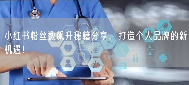 小红书粉丝数飙升秘籍分享，打造个人品牌的新机遇！