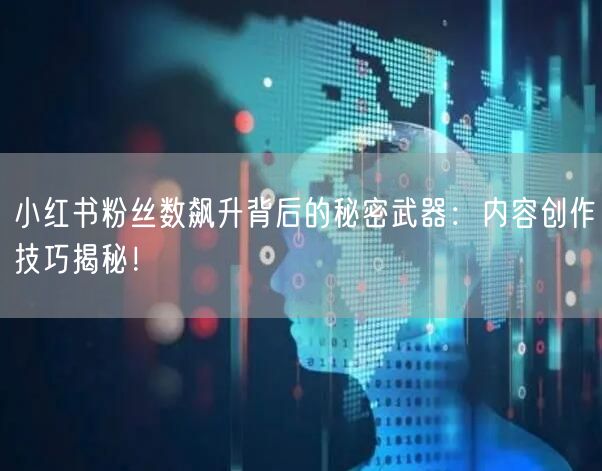 小红书粉丝数飙升背后的秘密武器：内容创作技巧揭秘！