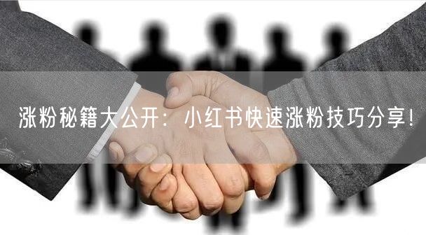 涨粉秘籍大公开：小红书快速涨粉技巧分享！