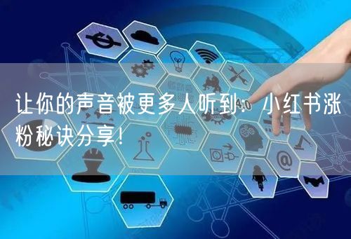 让你的声音被更多人听到：小红书涨粉秘诀分享！