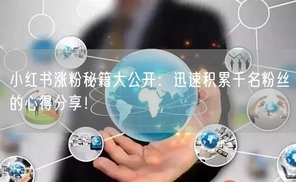 小红书涨粉秘籍大公开：迅速积累千名粉丝的心得分享！