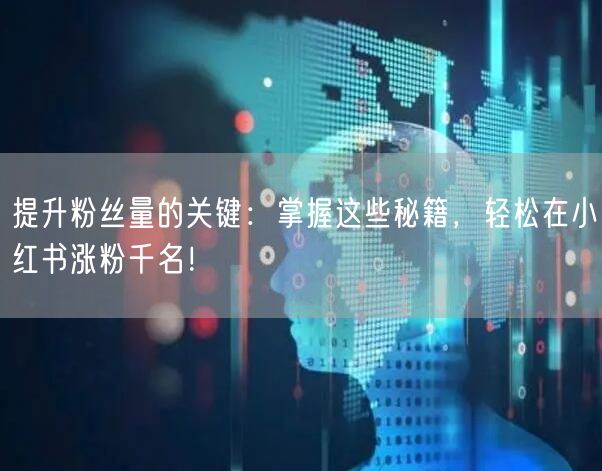 提升粉丝量的关键：掌握这些秘籍，轻松在小红书涨粉千名！
