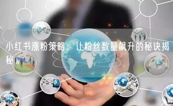小红书涨粉策略：让粉丝数量飙升的秘诀揭秘。