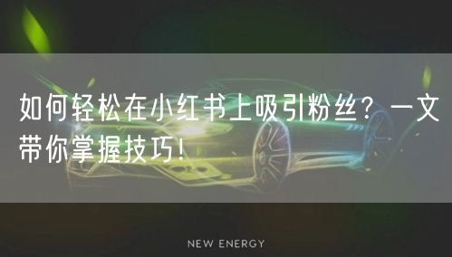 如何轻松在小红书上吸引粉丝？一文带你掌握技巧！