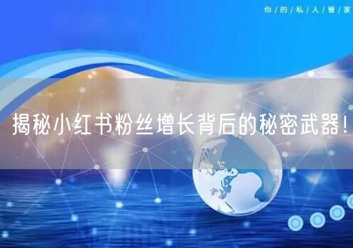 揭秘小红书粉丝增长背后的秘密武器！