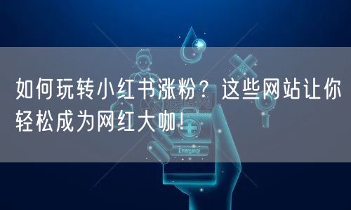 如何玩转小红书涨粉？这些网站让你轻松成为网红大咖！