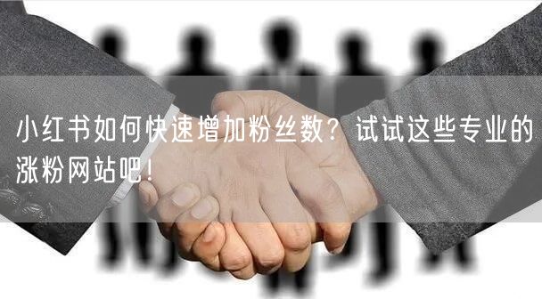 小红书如何快速增加粉丝数？试试这些专业的涨粉网站吧！