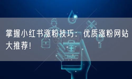 掌握小红书涨粉技巧：优质涨粉网站大推荐！