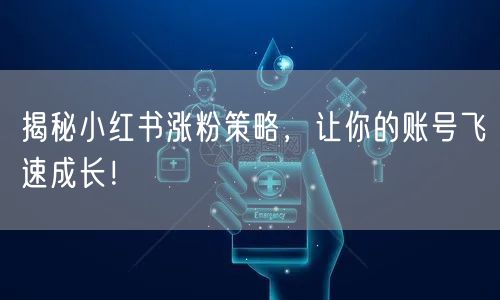 揭秘小红书涨粉策略，让你的账号飞速成长！