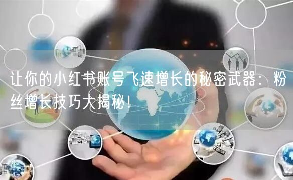 让你的小红书账号飞速增长的秘密武器：粉丝增长技巧大揭秘！