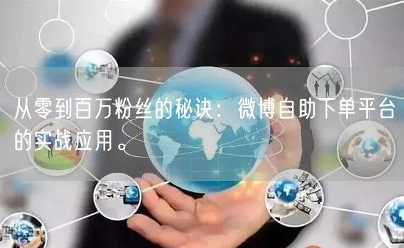 从零到百万粉丝的秘诀：微博自助下单平台的实战应用。