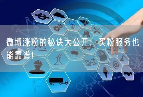 微博涨粉的秘诀大公开：买粉服务也能靠谱！