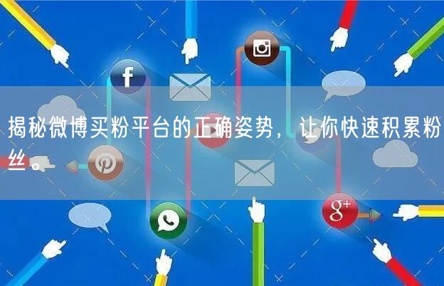 揭秘微博买粉平台的正确姿势，让你快速积累粉丝。