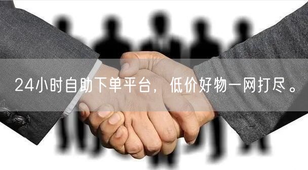 24小时自助下单平台，低价好物一网打尽。