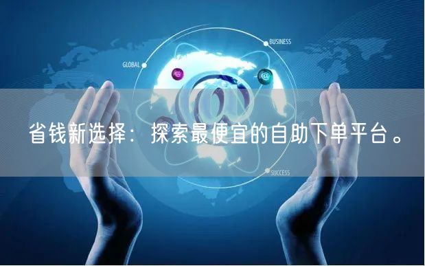 省钱新选择：探索最便宜的自助下单平台。