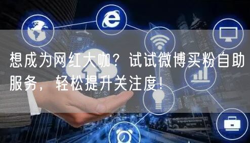 想成为网红大咖？试试微博买粉自助服务，轻松提升关注度！