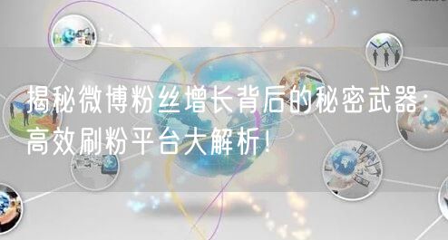揭秘微博粉丝增长背后的秘密武器：高效刷粉平台大解析！