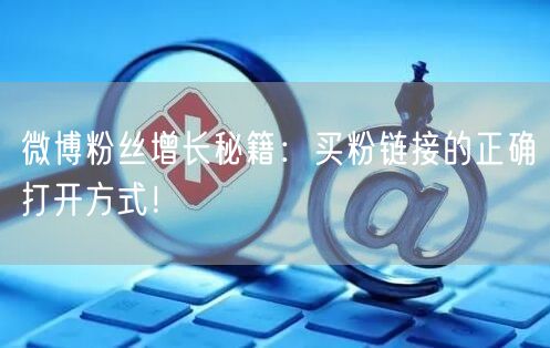 微博粉丝增长秘籍：买粉链接的正确打开方式！