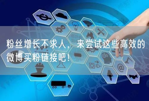 粉丝增长不求人，来尝试这些高效的微博买粉链接吧！