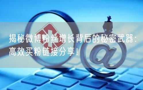 揭秘微博粉丝增长背后的秘密武器：高效买粉链接分享！