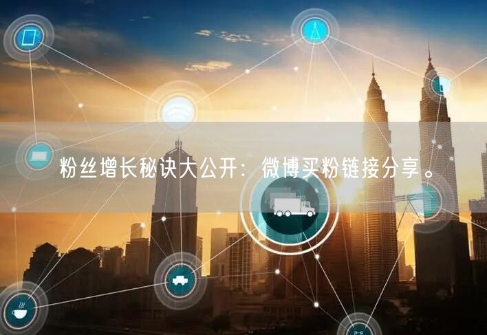 粉丝增长秘诀大公开：微博买粉链接分享。