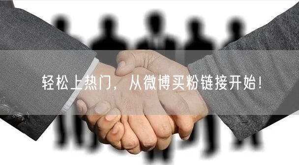 轻松上热门，从微博买粉链接开始！