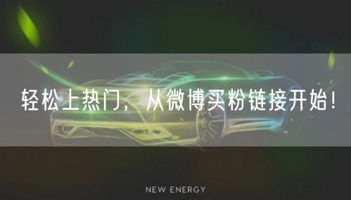 轻松上热门，从微博买粉链接开始！
