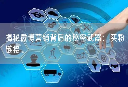 揭秘微博营销背后的秘密武器：买粉链接。