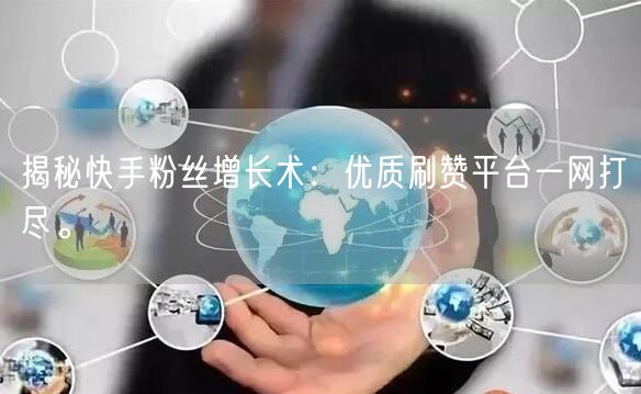 揭秘快手粉丝增长术：优质刷赞平台一网打尽。