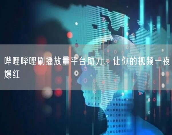 哔哩哔哩刷播放量平台助力，让你的视频一夜爆红