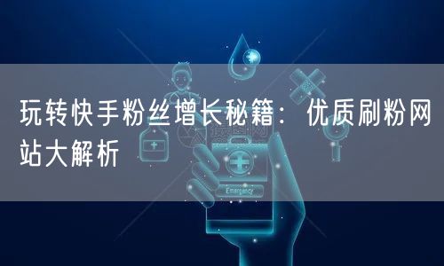 玩转快手粉丝增长秘籍：优质刷粉网站大解析