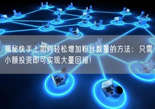 揭秘快手上如何轻松增加粉丝数量的方法：只需小额投资即可实现大量回报！