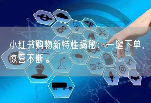 小红书购物新特性揭秘：一键下单，惊喜不断。